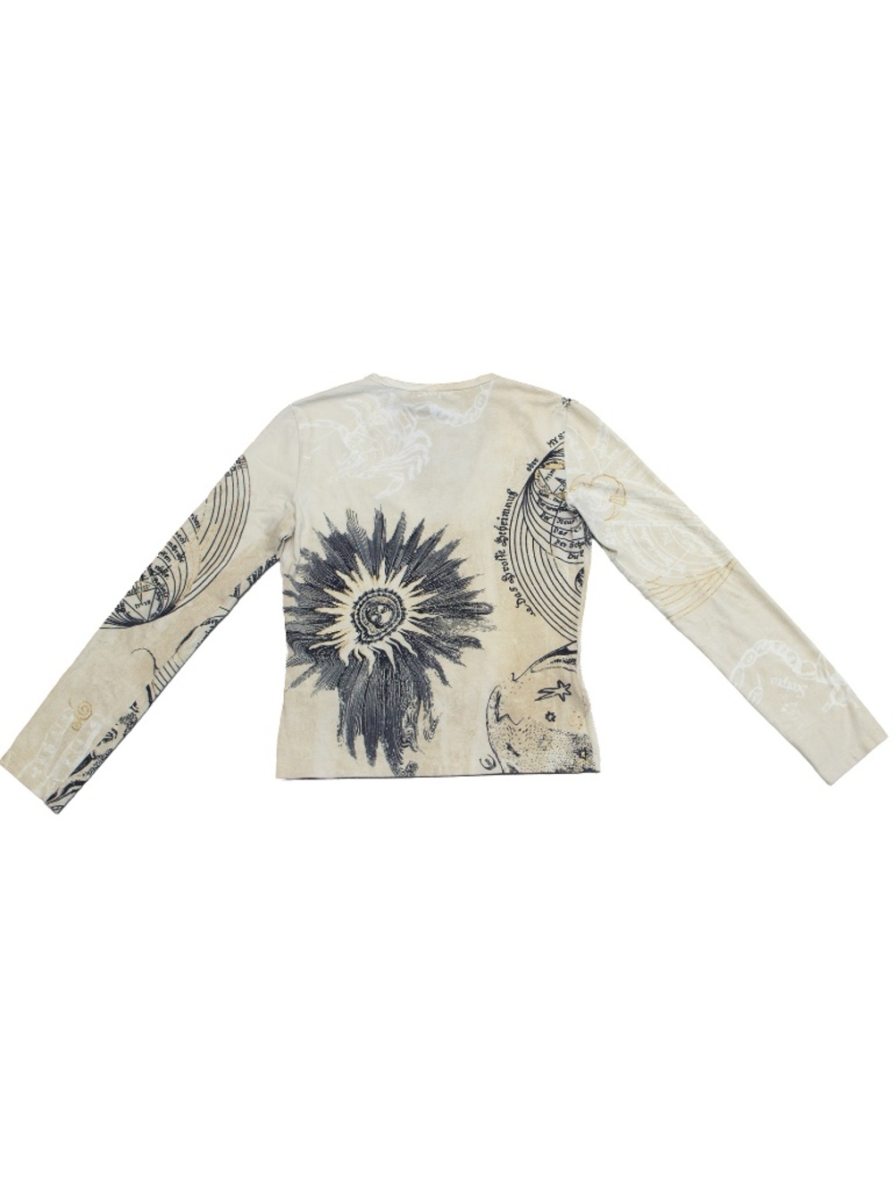 RARE Just Cavalli Women’s Horoscope Long Sleeve V-Neck Top Size IT 44 / US 8 / - Picture 3 of 8